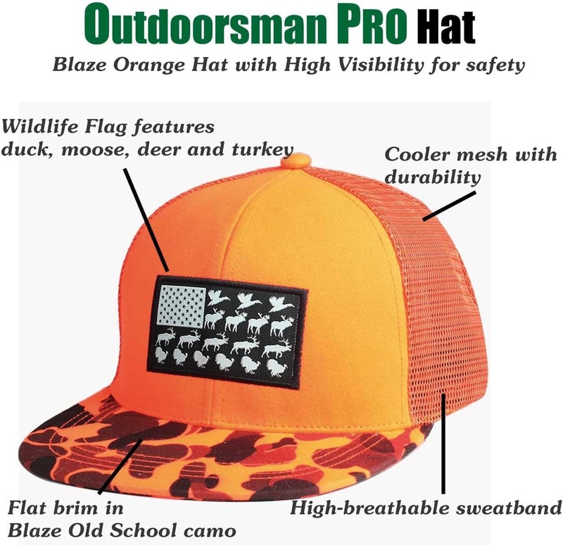 EDTREK Outdoorsman Pro Trucker Breathable Mesh Performance Cap - Flat Brim Snapback Hat - Image 4